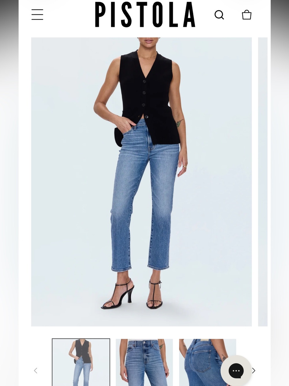 Pistola Bri High Rise Slim Straight-Leg Jeans